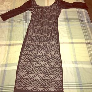 Lace Black Dress -fitted