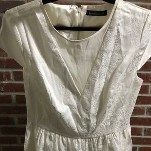 Kensie dress white henna mesh insert bridal 10 New Kensie dress white henna mesh insert bridal 10 New