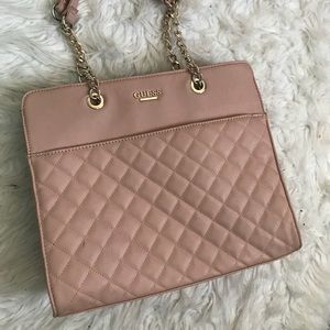 Blush pink Guess purse.