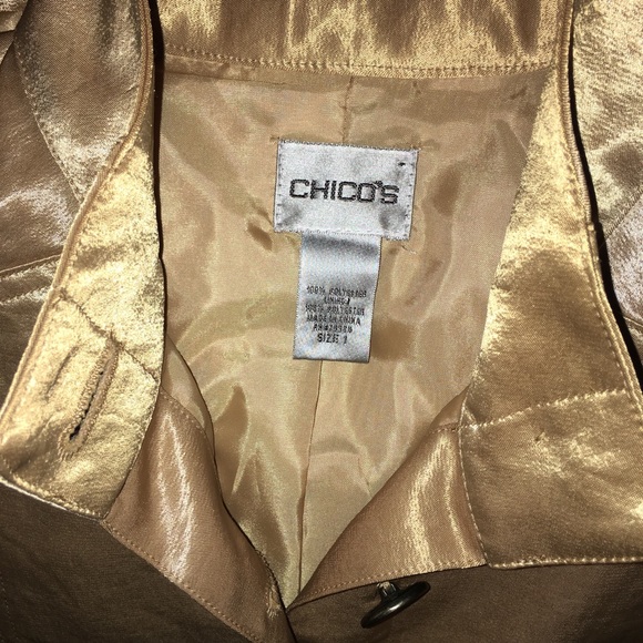 < Host Pick > CHICO’S size 1 SHIMMER JACKET - Picture 2 of 5