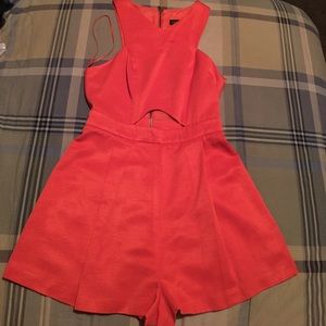 Orange Shorts Romper