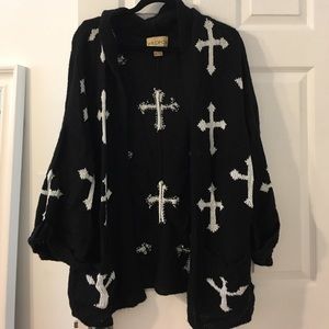 Wildfox oversized cross sweater size small