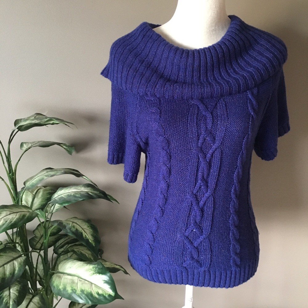 Blue Short Sleeved Sweater