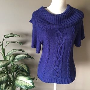 Blue Short Sleeved Sweater