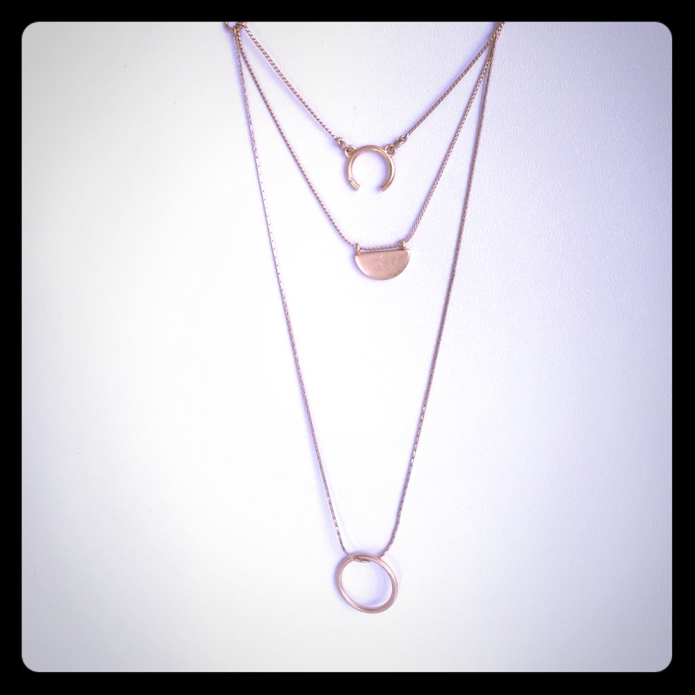 Madewell stacked length necklace.