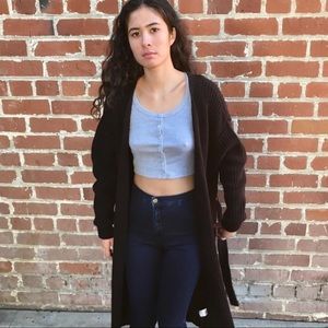 Oversized fisherman cardigan
