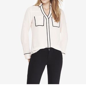 Express contrast piping portofino shirt