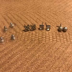 Set of 3 Silver Earrings