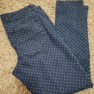 Polka dot skinny jeans