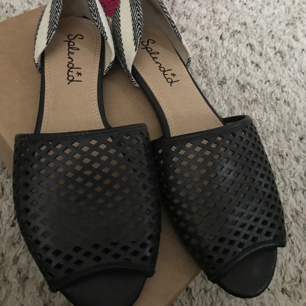 Splendid sandals leather and canvas