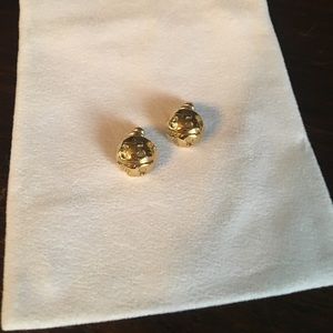Tory Burch round logo studs