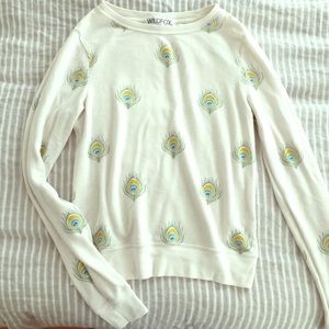 Wildfox Peacock Baggy Beach Jumper