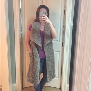 Knee length, super soft, faux fur vest