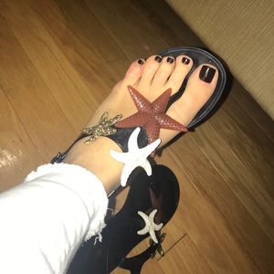 YSL jelly flop flops preowned