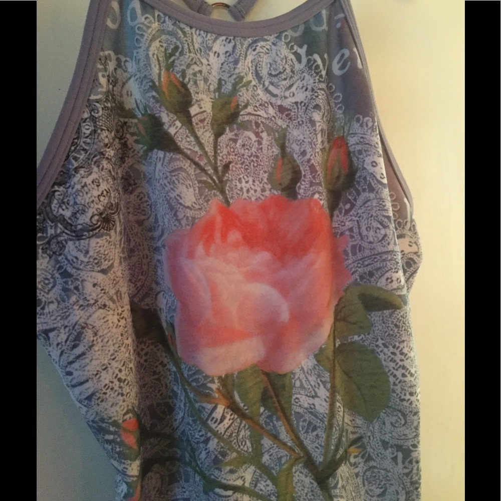 Cute rose workout top
