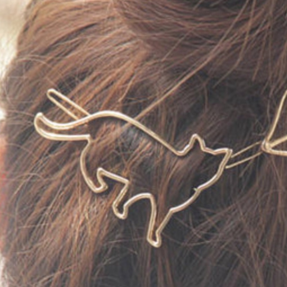 Urban Outfitters Silver Kitty Cat Hair Clip New - Picture 2 of 2