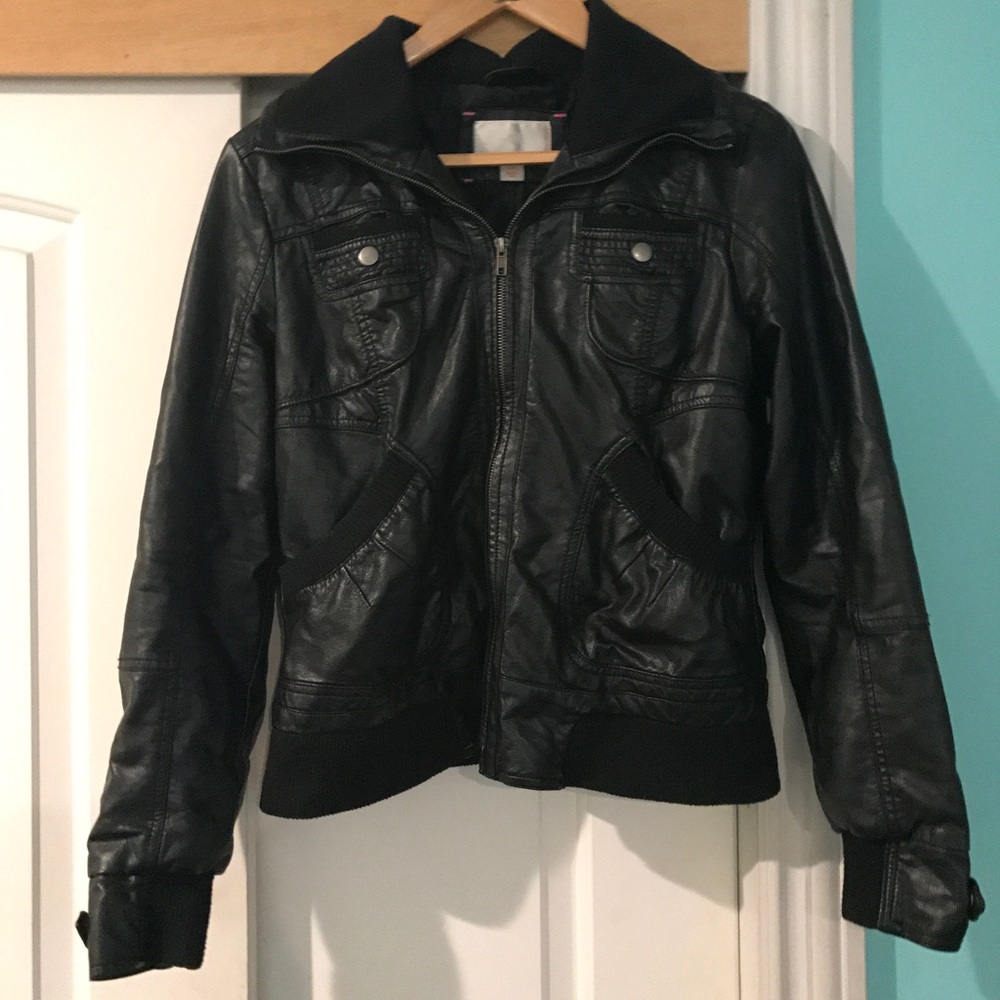 Faux leather jacketed