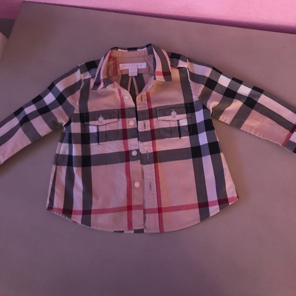 Burberry baby button down shirt