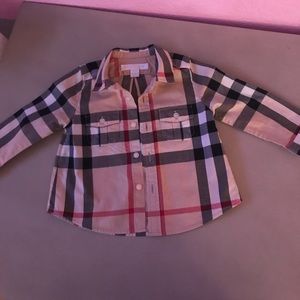 Burberry baby button down shirt