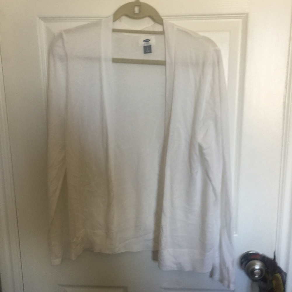 Soft white open cardigan from old navy