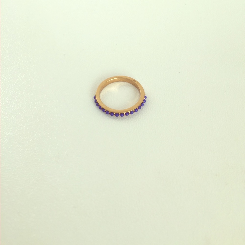 Madwell brass and blue stone ring