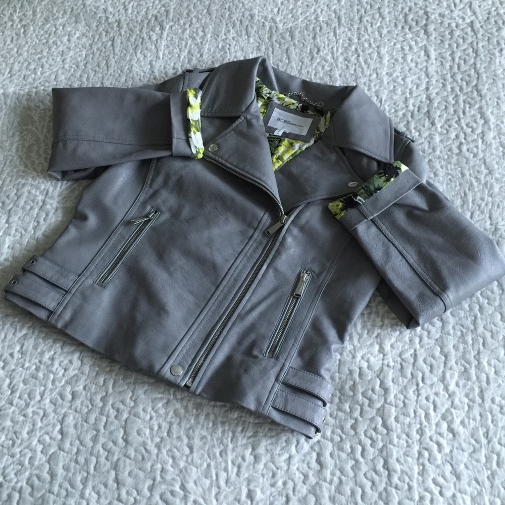 BCBG Generation Faux Leather Moto Jacket
