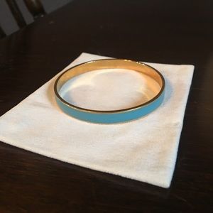 J. Crew solid turquoise narrow bangle