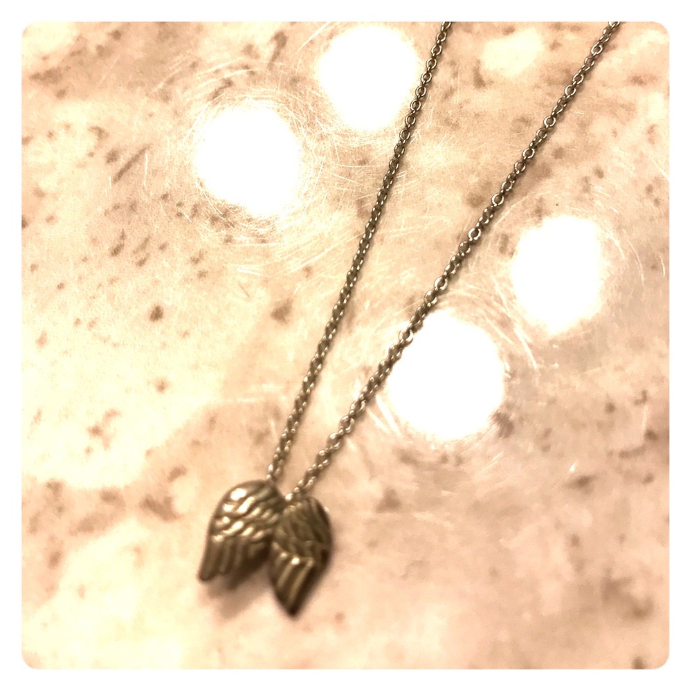 Dogeared Silver Guardian Angel Necklace