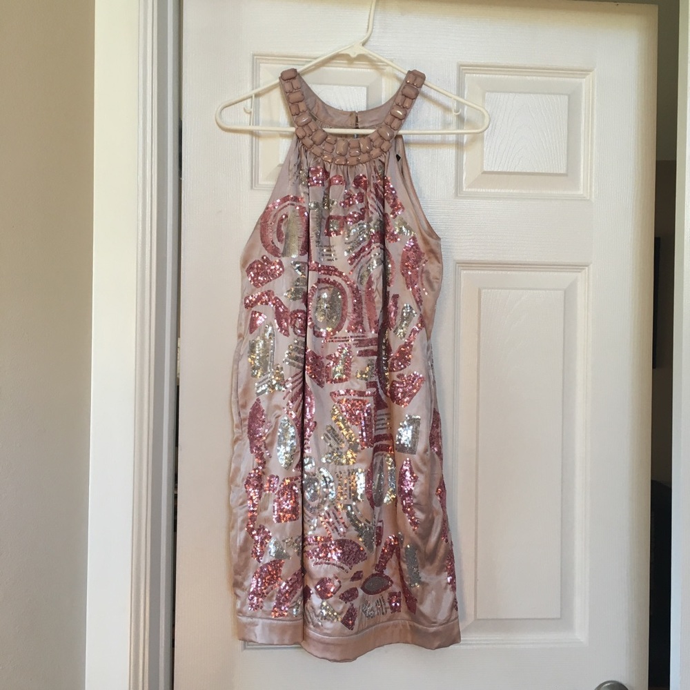 TWELVE BY TWELVE BEADED SEQUIN MINI DRESS HOLIDAY