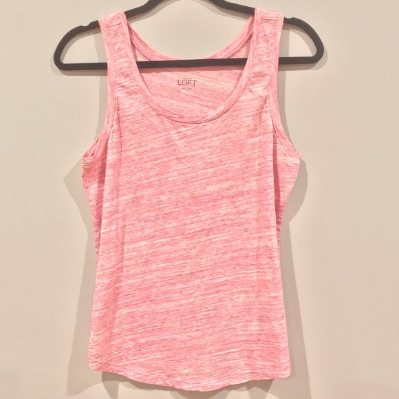 LOFT Tops - Loft burnout pink tank top