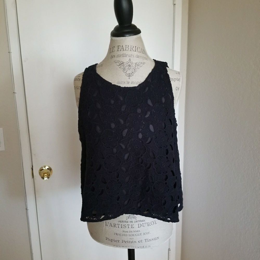 Ann Taylor Navy Blue Top