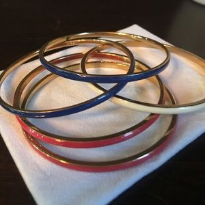 J. Crew set of 5 skinny bangles