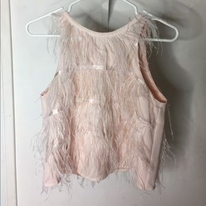 Pink Feather Top