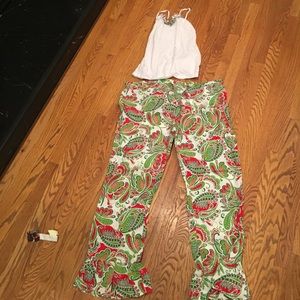 Mud pie pant and tank set brand new never worn!