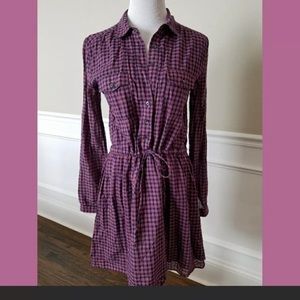 NWOT Gap plaid waist-tie dress, XS NWOT Gap plaid waist-tie dress, XS
