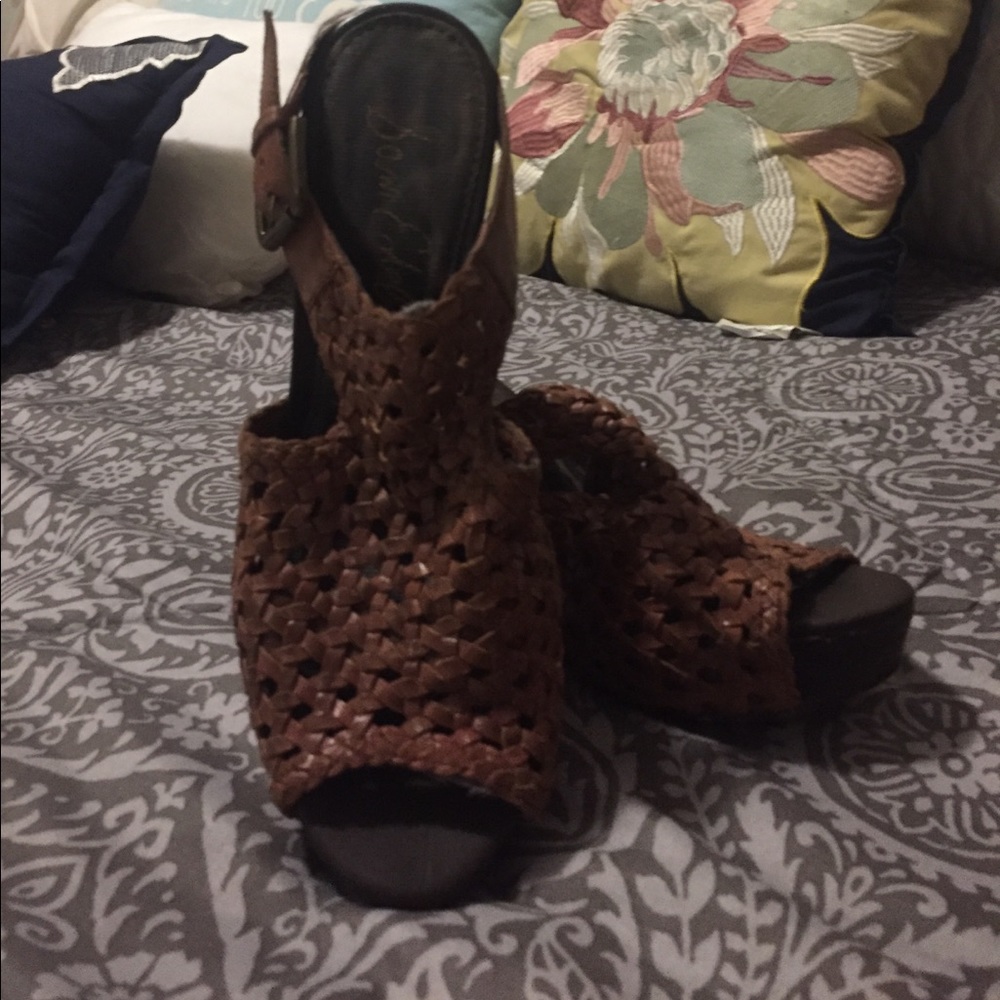 Sam Edelman weaved cork and would sandal