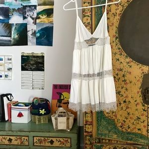 Kiki de Montparnasse Ivory lace slip dress