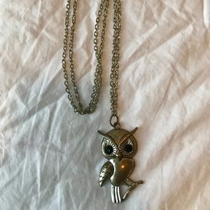 Long owl necklace
