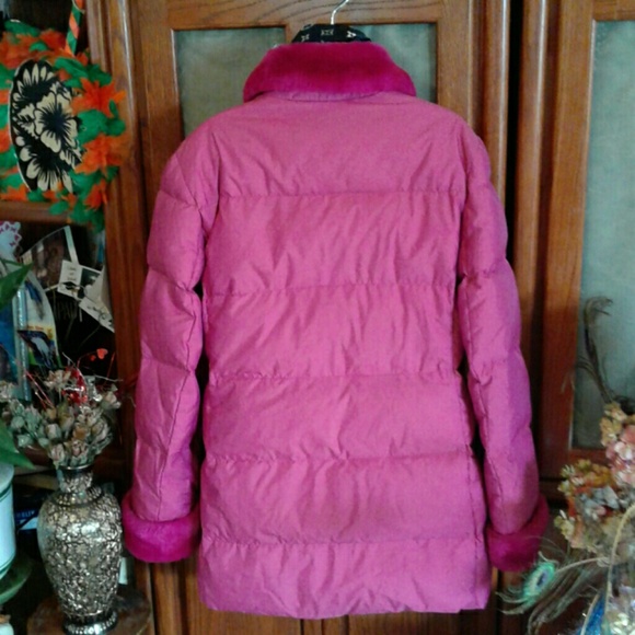 JONES NEW YORK FAUX FUR TRIM PUFFER COAT - Picture 2 of 5