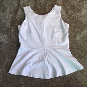 Banana Republic White Peplum Top (size 6)