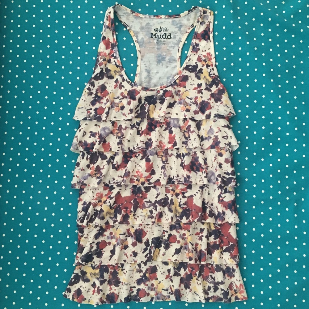 Mudd brand sleeveless ruffle top