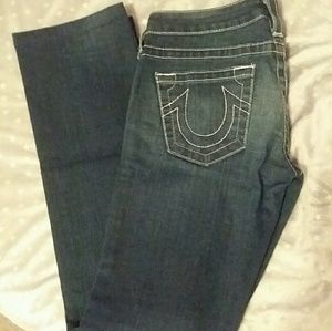 Size 27 True Religion Johnny Straight Leg Jean
