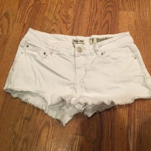 Indigo rein white jean shorts