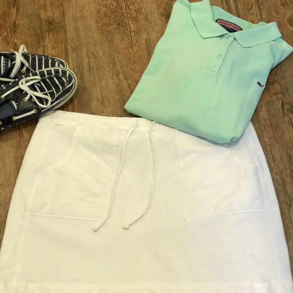 Gap sweatshirt material drawstring skirt