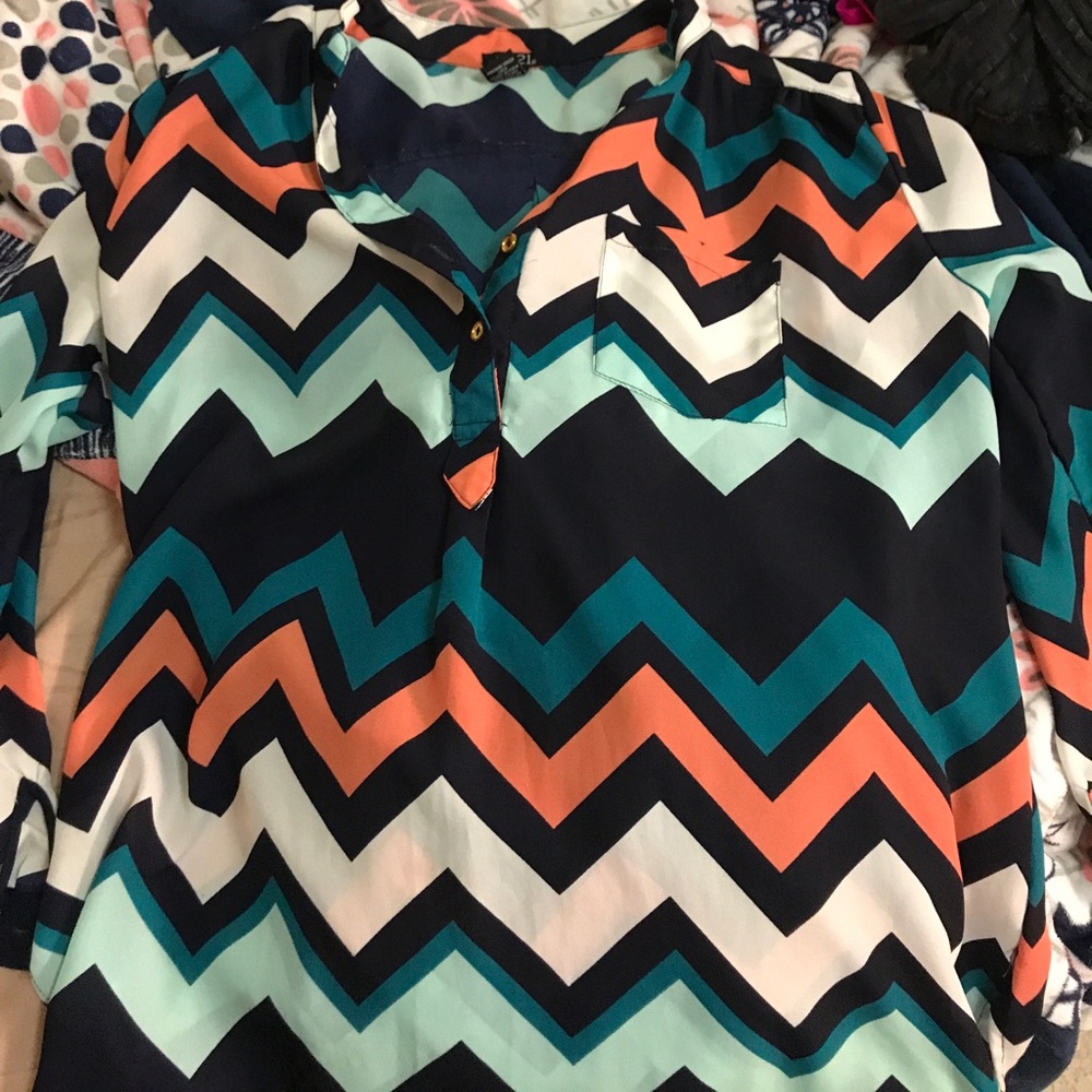 Rue 21 blouse. Chevron style