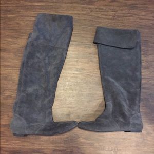 Gray Suede Boots