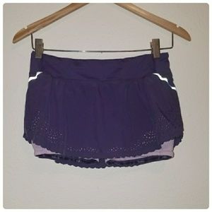 Lululemon running skort skort laser cut purple 4