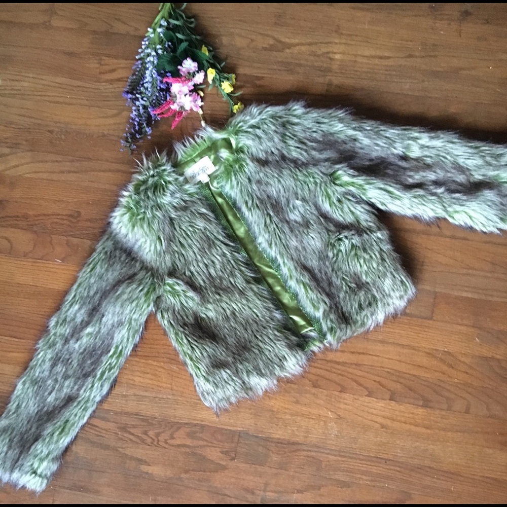 Green Faux Fur Jacket