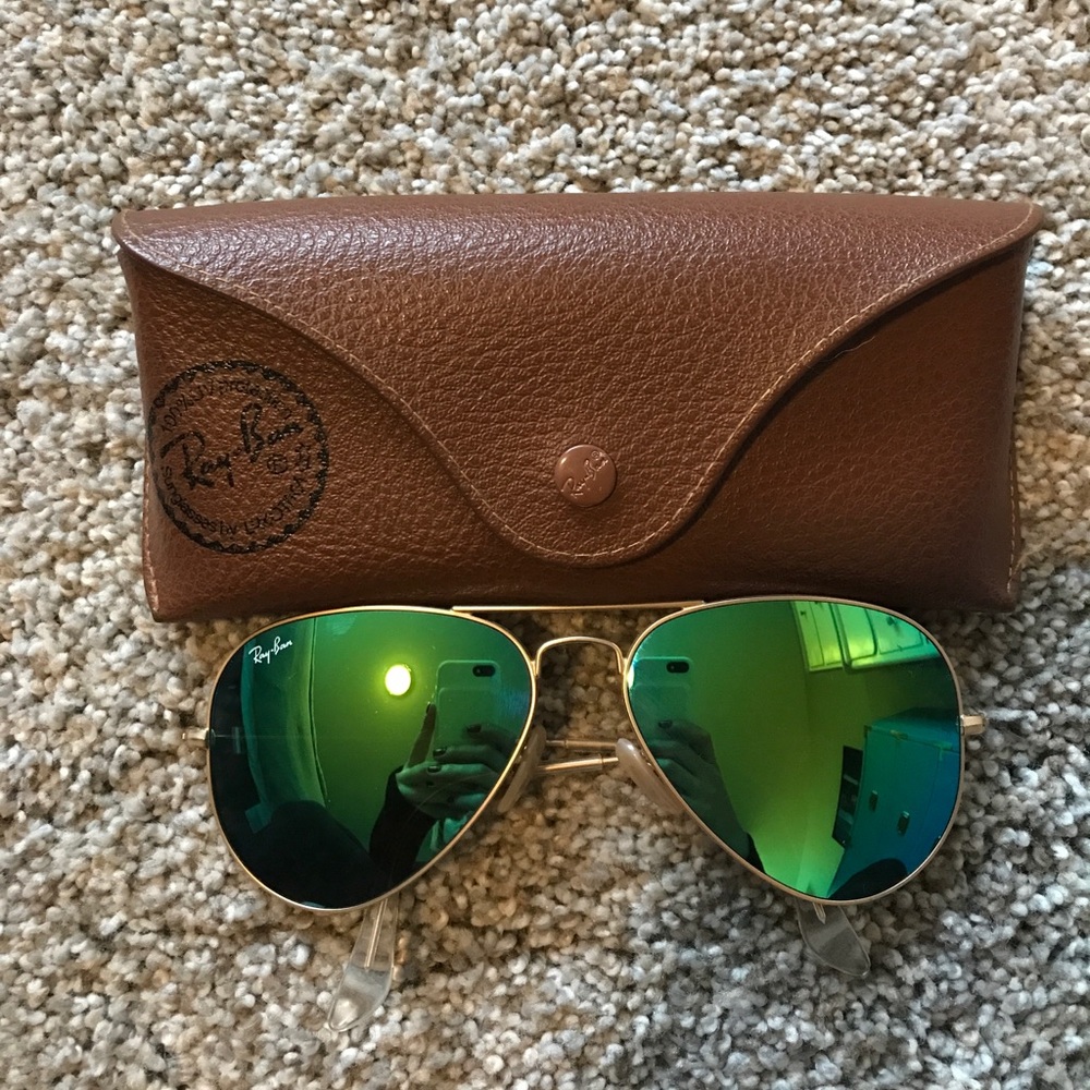 Ray ban sunglasses. Green lenses.