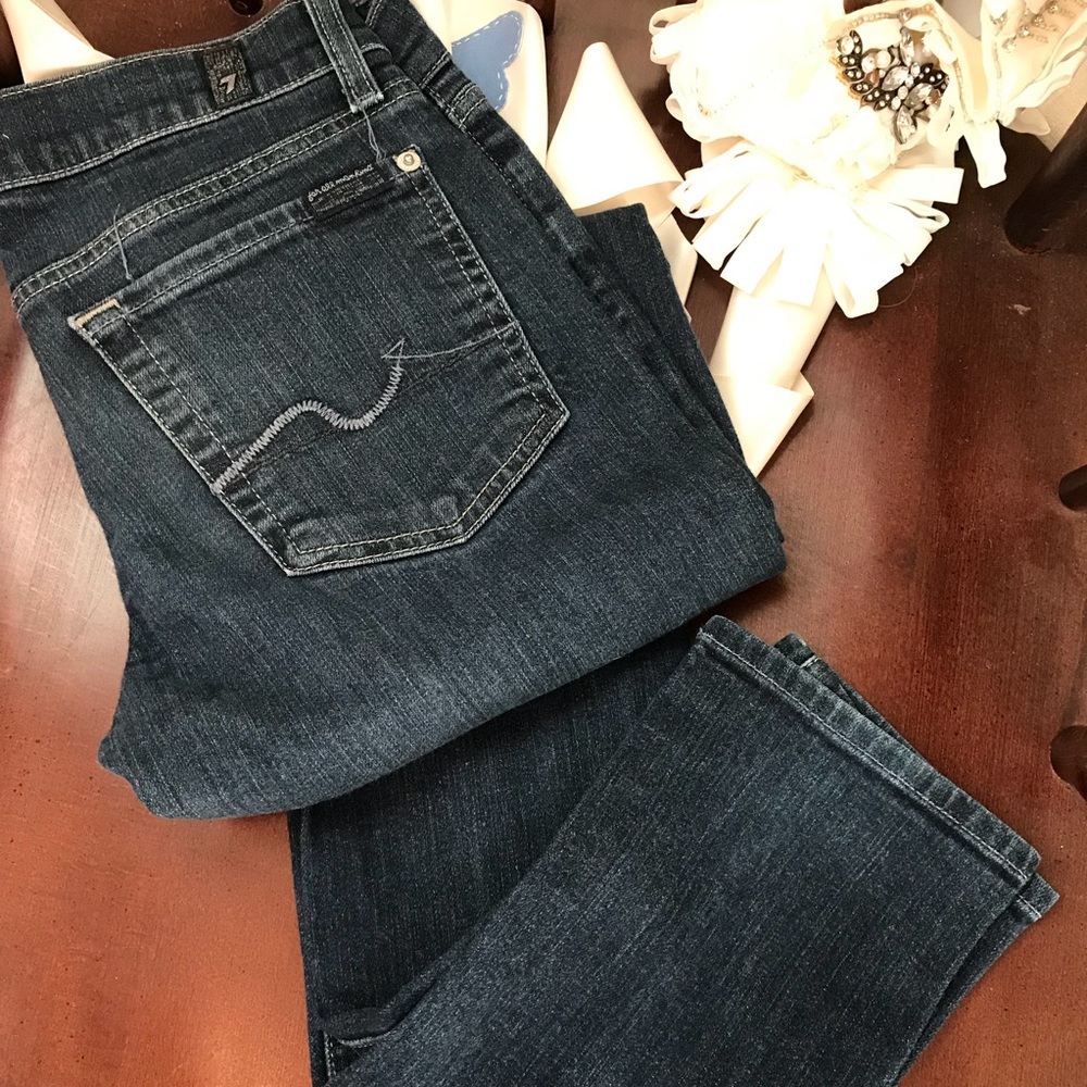 7 For All Mankind skinny medium rise jean.